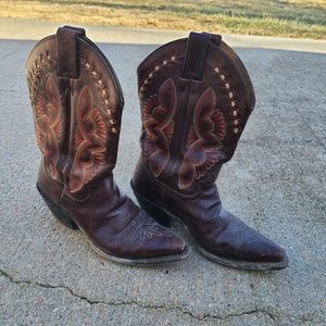 Justin snip toe Western cowboy boots 8.5 B